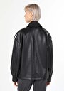 thumb-Afficher les détails de Veste Pu Noir   Regular Fit Femme