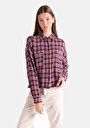 thumb-Afficher les détails de Chemise À Manches Longues Bordeaux Regular Fit   Femme