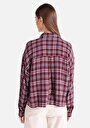 thumb-Afficher les détails de Chemise À Manches Longues Bordeaux Regular Fit   Femme