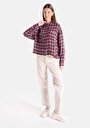thumb-Afficher les détails de Chemise À Manches Longues Bordeaux Regular Fit   Femme
