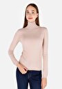 thumb-Afficher les détails de Pull Beige Slim Fit Manches Longues  Femme