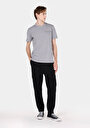 thumb-Afficher les détails de Pantalon Noir Lastikli Medium Rise En Gabardine Slim Fit Homme