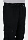thumb-Afficher les détails de Pantalon Noir Lastikli Medium Rise En Gabardine Slim Fit Homme