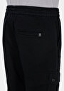 thumb-Afficher les détails de Pantalon Noir Lastikli Medium Rise En Gabardine Slim Fit Homme