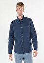 thumb-Afficher les détails de Chemise À Manches Longues Marine Regular Fit   Homme