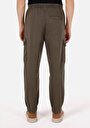 thumb-Afficher les détails de Pantalon Vert Lastikli Medium Rise En Gabardine Slim Fit Homme