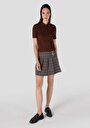 thumb-Afficher les détails de T-shirt À Manches Courtes Marron Slim Fit  Femme
