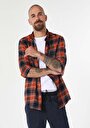 thumb-Afficher les détails de Chemise À Manches Longues Orange Regular Fit   Homme