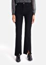 thumb-Afficher les détails de 729 Maggy Pantalon Bleu Slit Hem High Rise En  Regular Fit Femme