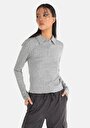 thumb-Afficher les détails de T-shirt À Manches Longues Gris Slim Fit  Femme