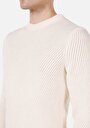 thumb-Afficher les détails de Pull Ecru Regular Fit Manches Longues  Homme