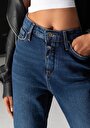 thumb-Afficher les détails de 896  Maria Pantalon Bleu Tapered Leg  En  Mom Fit Femme