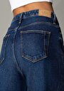 thumb-Afficher les détails de 896  Maria Pantalon Bleu Tapered Leg  En  Mom Fit Femme