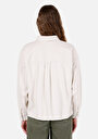 thumb-Afficher les détails de Chemise À Manches Longues Ecru Regular Fit Droit Gabardine Femme