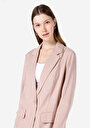 thumb-Afficher les détails de Veste De Blazer Rose Regular Fit Manches Longues  Femme