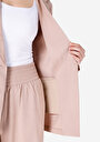thumb-Afficher les détails de Veste De Blazer Rose Regular Fit Manches Longues  Femme