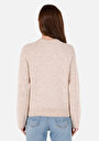thumb-Afficher les détails de Pull Beige Regular Fit Manches Longues  Femme