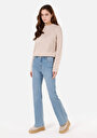 thumb-Afficher les détails de Pull Beige Regular Fit Manches Longues  Femme