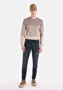 thumb-Afficher les détails de 041 Danny Pantalon Bleu Slim Leg High Rise En  Slim Fit Homme