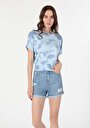 thumb-Afficher les détails de T-shirt À Manches Courtes Bleu Regular Fit  Femme