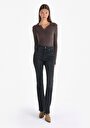 thumb-Afficher les détails de 719 Chrisa Pantalon Bleu Bootcut High Rise En  Regular Fit Femme