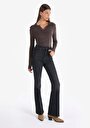 thumb-Afficher les détails de 719 Chrisa Pantalon Bleu Bootcut High Rise En  Regular Fit Femme