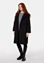thumb-Afficher les détails de Manteau  Noir Regular Fit Manches Longues Femme