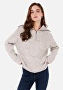 thumb-Afficher les détails de Pull Blanc Regular Fit Manches Longues  Femme