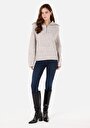 thumb-Afficher les détails de Pull Blanc Regular Fit Manches Longues  Femme
