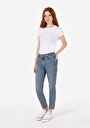 thumb-Afficher les détails de 703 Carla Pantalon Bleu   En  Slim Fit Femme