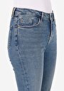 thumb-Afficher les détails de 703 Carla Pantalon Bleu   En  Slim Fit Femme