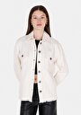 thumb-Afficher les détails de Chemise À Manches Longues Ecru Regular Fit Droit Ratière Femme
