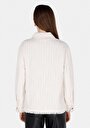 thumb-Afficher les détails de Chemise À Manches Longues Ecru Regular Fit Droit Ratière Femme