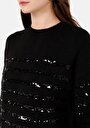 thumb-Afficher les détails de Pull Noir Regular Fit Manches Longues  Femme