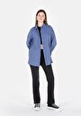 thumb-Afficher les détails de Chemise À Manches Longues Bleu Relax Fit Droit Mousseline Femme