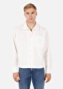 thumb-Afficher les détails de Chemise À Manches Longues Blanc Boxy Fit Droit Double Face Homme