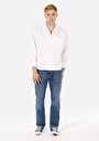 thumb-Afficher les détails de Chemise À Manches Longues Blanc Boxy Fit Droit Double Face Homme