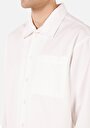 thumb-Afficher les détails de Chemise À Manches Longues Blanc Boxy Fit Droit Double Face Homme