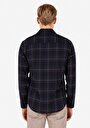 thumb-Afficher les détails de Chemise À Manches Longues Marine Regular Fit Plaid Flanelle Homme