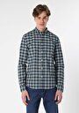 thumb-Afficher les détails de Chemise À Manches Longues Marine Slim Fit   Homme