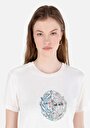 thumb-Afficher les détails de T-shirt À Manches Courtes Blanc Regular Fit Imprimé Femme