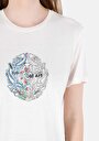 thumb-Afficher les détails de T-shirt À Manches Courtes Blanc Regular Fit Imprimé Femme