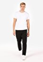 thumb-Afficher les détails de Pantalon Noir Wide Leg Medium Rise En Sergé Relaxed Fit Homme