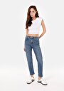 thumb-Afficher les détails de 891 Maya Pantalon Bleu   En  Slim Fit Femme