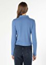 thumb-Afficher les détails de T-shirt À Manches Longues Bleu Regular Fit  Femme