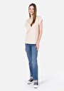 thumb-Afficher les détails de T-shirt À Manches Courtes Beige Regular Fit Brodé Femme