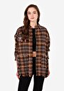 thumb-Afficher les détails de Chemise À Manches Longues  Relaxed Fit Plaid Flanelle Femme