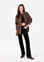 thumb-Afficher les détails de Chemise À Manches Longues  Relaxed Fit Plaid Flanelle Femme