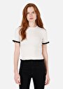 thumb-Afficher les détails de Tricot Ecru Slim Fit  Femme