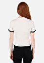 thumb-Afficher les détails de Tricot Ecru Slim Fit  Femme